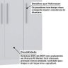 Guarda Roupa Modulado 101,50cm 3 Portas Alpes Luciane Móveis - 4