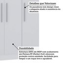 Ver imagem 4 de Guarda Roupa Modulado 101,50cm 3 Portas Alpes Luciane Móveis