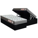 Ver imagem 1 de Conjunto Box Baú Solteiro: Colchão Espuma Orthoflex D23 Comfortpedic + Base Crc Suede Black(88x188