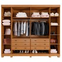 Ver imagem 3 de Guarda Roupa Arezzo Ripado 6 Portas Benetil:cinamomo