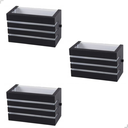 Ver imagem 1 de Kit com 3 Arandelas Frisada de 15cm:preto