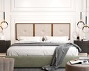 Ver imagem 1 de Painel Cabeceira Box King 1,95 Madeira Suede Bege - Comprar Moveis em Casa