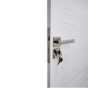 Ver imagem 3 de Porta Lambril de Alumínio Branco com Maçaneta Premium Linha Roma:Direita/ 210 x 80