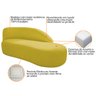 Kit Divã Luna 140cm Lado Direito e 01 Poltrona Base de Ferro Dourado Suede Amarena Móveis Amarelo - 4