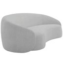 Ver imagem 2 de Kit Sofá 3 Lugares 200cm e 2 Poltronas Orgânica Luxo Recepção Amore Linho Cor Cinza Claro