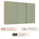 Ver imagem 2 de Kit Armário Aéreo e Balcão de Pia 100% MDF 120 cm Lótus Carvalho/Verde