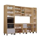 Ver imagem 7 de Cozinha Completa 100% MDF 6 Peças com Espaço para Micro-Ondas e Tampo 310cm Aura Luciane Móveis