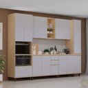 Ver imagem 1 de Cozinha Completa 100% MDF 6 Peças com Espaço para Micro-Ondas e Tampo 310cm Aura Luciane Móveis