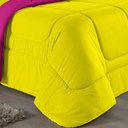 Ver imagem 2 de Edredom Solteiro Nobre 1 Peça Dupla Face 1,60m X 2,40m Malha 100% Algodão - Amarelo / Pink