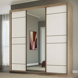 Guarda Roupa Casal 3 Portas 1 Espelho 100% Mdf Qualitá Belmax - 2 Guarda Roupa Casal 3 Portas 1 Espelho 100% Mdf Qualitá Belmax - 2