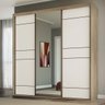 Guarda Roupa Casal 3 Portas 1 Espelho 100% Mdf Qualitá Belmax - 2