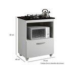 Ver imagem 6 de Balcão Cooktop 4 Bocas Salvia Kaiki Móveis Branco