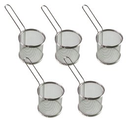 Kit 5 Cesta para Servir Porções Fritas Frango Salgados Petiscos Restaurante Hamburgueria - 1