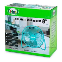 Mini Ventilador de Mesa Usb Portátil Ferro Silencioso Not Pc - 5