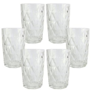 Copos de Vidro Grosso 370ml Conjunto com 6 Peças para Bebidas Elegantes