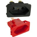 Ver imagem 1 de 24 Tomada Embutir Painel Aparelho 3 Pinos 20a Vermelho Preto Tpa2-3 Margirius