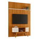 Ver imagem 2 de Conjunto New Estoril Painel com Prateleira Aparador Rack Cinamomo/off-white