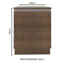 Ver imagem 6 de Balcão Armário de Cozinha 60 cm 1 Porta Rustic Glamy Madesa