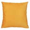 Capa de Almofada Suede Suprema em Tons Amarelo e Laranja Tecido Estampa:lisa Amarela;tamanho:50x50cm - 1