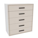 Ver imagem 2 de Cômoda Valência 5 Gavetas Branco/creme - Politorno