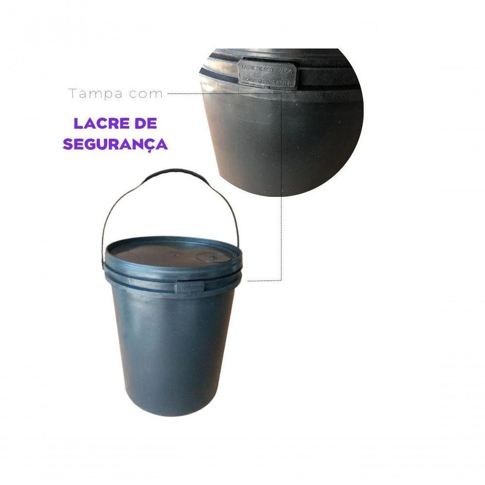 Balde 20l Alça Plástica com Tampa Resistente - 6