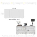 Ver imagem 4 de Aparador Buffet Multimóveis Veneza 4 Portas FG3557 Branco