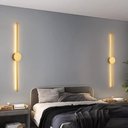 Ver imagem 4 de Luminária de Parede Interna Arandela Led 14w Linea Dourada Moderna com 3 Cores de Luz Bivolt