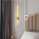 Ver imagem 1 de Luminária de Parede Interna Arandela Led 14w Linea Dourada Moderna com 3 Cores de Luz Bivolt