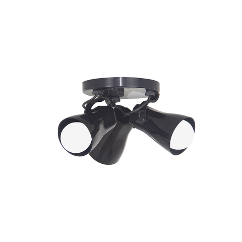 Spot Sobrepor Triplo 3 Alpha Direcionável E27 Preto