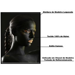 Conjunto de Quadros Decorativos 50x70 cm Mulher 053 com Moldura Laqueada Preto - Gran Belo - 3