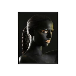 Conjunto de Quadros Decorativos 50x70 cm Mulher 053 com Moldura Laqueada Preto - Gran Belo - 6