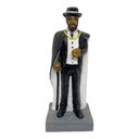 Ver imagem 1 de Escultura Exu Cartola Capa Preta e Branca 10,50 cm Resina