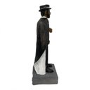 Ver imagem 4 de Escultura Exu Cartola Capa Preta e Branca 10,50 cm Resina