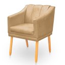 Ver imagem 4 de Kit Poltrona Cadeira para Sala Confortável e Moderna Mila Suede