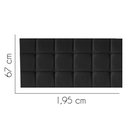 Ver imagem 2 de Painel Estofado Luxo Espanha 195cm King Size para Cama Box Corino Preto - Gat Magazine