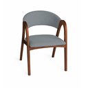 Ver imagem 4 de Kit 6 Cadeiras Valentina Encosto Anatômico Madeira Maciça Mel em Linho Sala de Jantar Design - Cinza