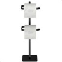 Ver imagem 1 de Porta Papel Higiênico de Chão Duplo Suporte Preto Oslo