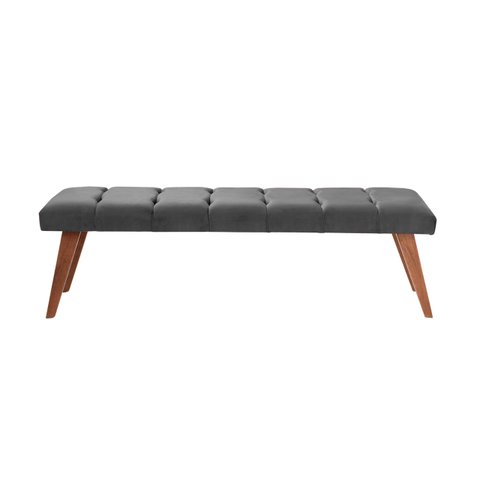 Puff Decorativo Recamier Barcelona - Tecido Cinza Noturno