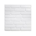 Ver imagem 2 de Kit 4 Placas Revestimento de Parede PVC 3d Alto Relevo Tijolinho Branco