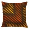 Capa de Almofada Olimpya Marrom com Amarelo Listras Inclinada - 1