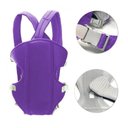 Ver imagem 1 de Canguru Ergonomico Bebe Mochila Carregador Crianca 3 Posicoes Ate 15kg Slim Portatil Passeio Roxo