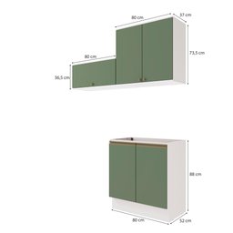 Lavanderia Modulada Kappesberg Celeste 3 Peças Branco/verde 160cm - 4