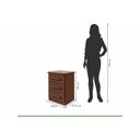 Ver imagem 7 de Mesa Cabeceira Baião C- 3 Gavetas Rovere-amêndoa - Lopas