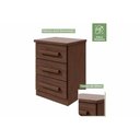 Ver imagem 6 de Mesa Cabeceira Baião C- 3 Gavetas Rovere-amêndoa - Lopas