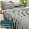 Conjunto Casal King Size Seline 200 Fios Bordado Toque Super Macio:cinza - 3
