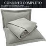 Conjunto Casal King Size Seline 200 Fios Bordado Toque Super Macio:cinza - 4