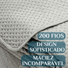 Conjunto Casal King Size Seline 200 Fios Bordado Toque Super Macio:cinza - 2