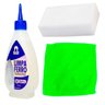 Kit Limpeza de Ferro Passar Roupa Pano Verde Claro e Esponja - 1