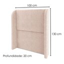 Ver imagem 3 de Cabeceira Solteiro 100 cm com Frame Imperial Linho Rose Impo