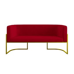 Kit 2 Poltronas + Sofá 2 Lugares para Recepção – Balaqui Cor:vermelho - 5